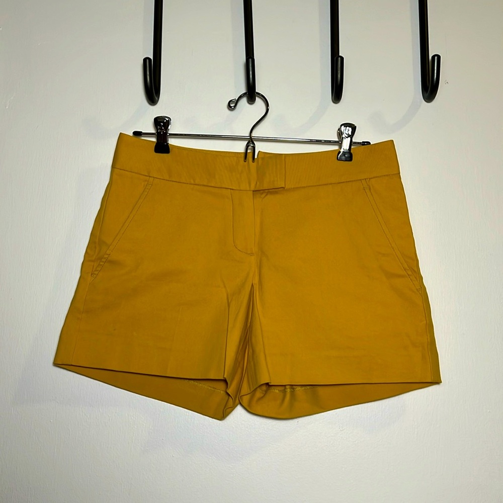 Theory Mustard Yellow Shorts